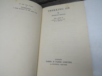 Trekking On By Deneys Reitz 1933 1st Edition book image 4