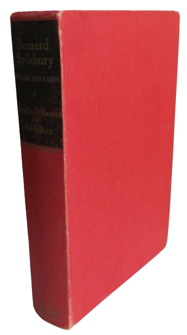 Bernard Spilsbury By Douglas G. Browne and E.V. Tullett 1954 book front cover