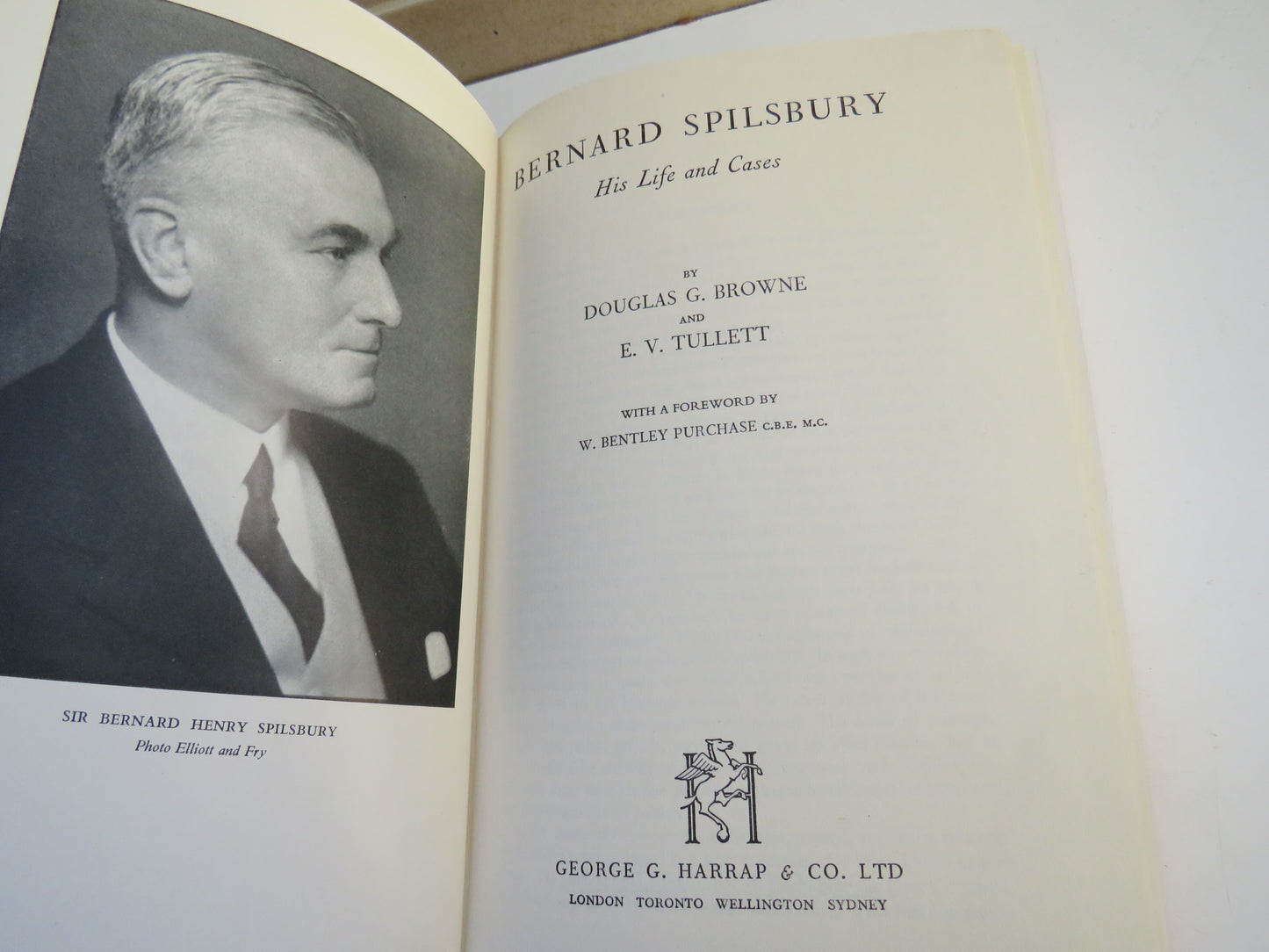 Bernard Spilsbury By Douglas G. Browne and E.V. Tullett 1954