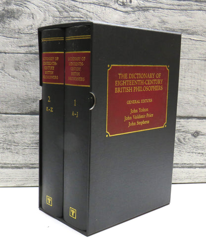 The Dictionary of Eighteenth-Century British Philosophers, Volume I and II in Presentation Case, 199 book front cover