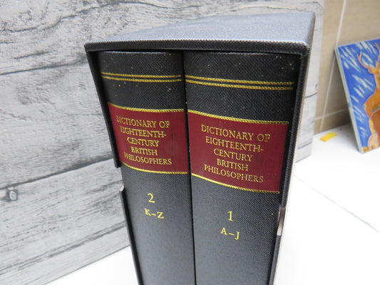 The Dictionary of Eighteenth-Century British Philosophers, Volume I and II in Presentation Case, 1999