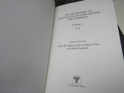 The Dictionary of Eighteenth-Century British Philosophers, Volume I and II in Presentation Case, 199 book image 4