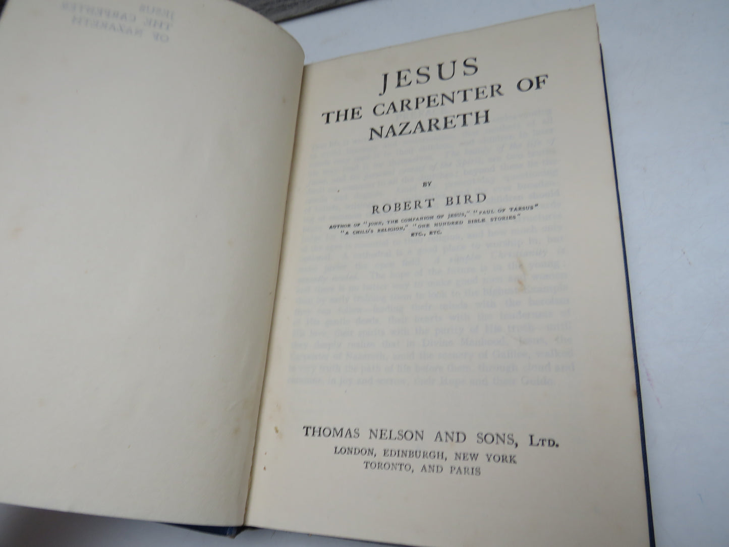 Jesus The Carpenter of Nazareth by Robert Bird