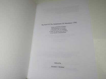 The Roll of the Inhabitants of Aberdeen 1795 Indexed By Elizabeth J.Mortimer 1997 book image 3