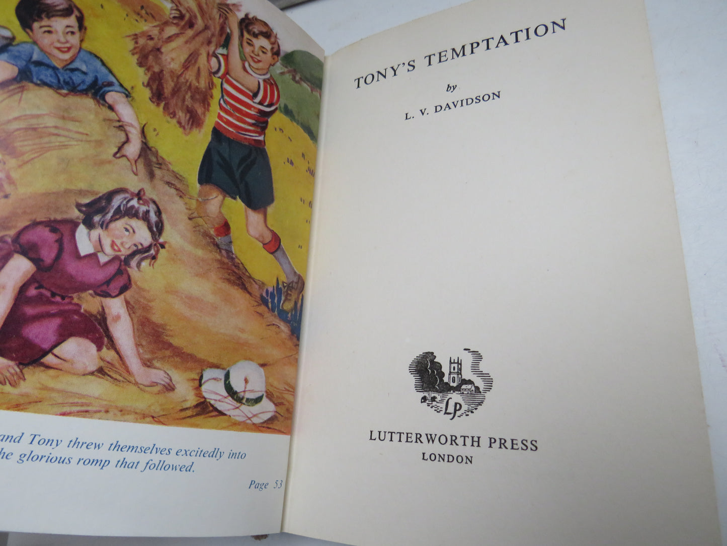 Tony's Temptation by L.V. Davidson 1959