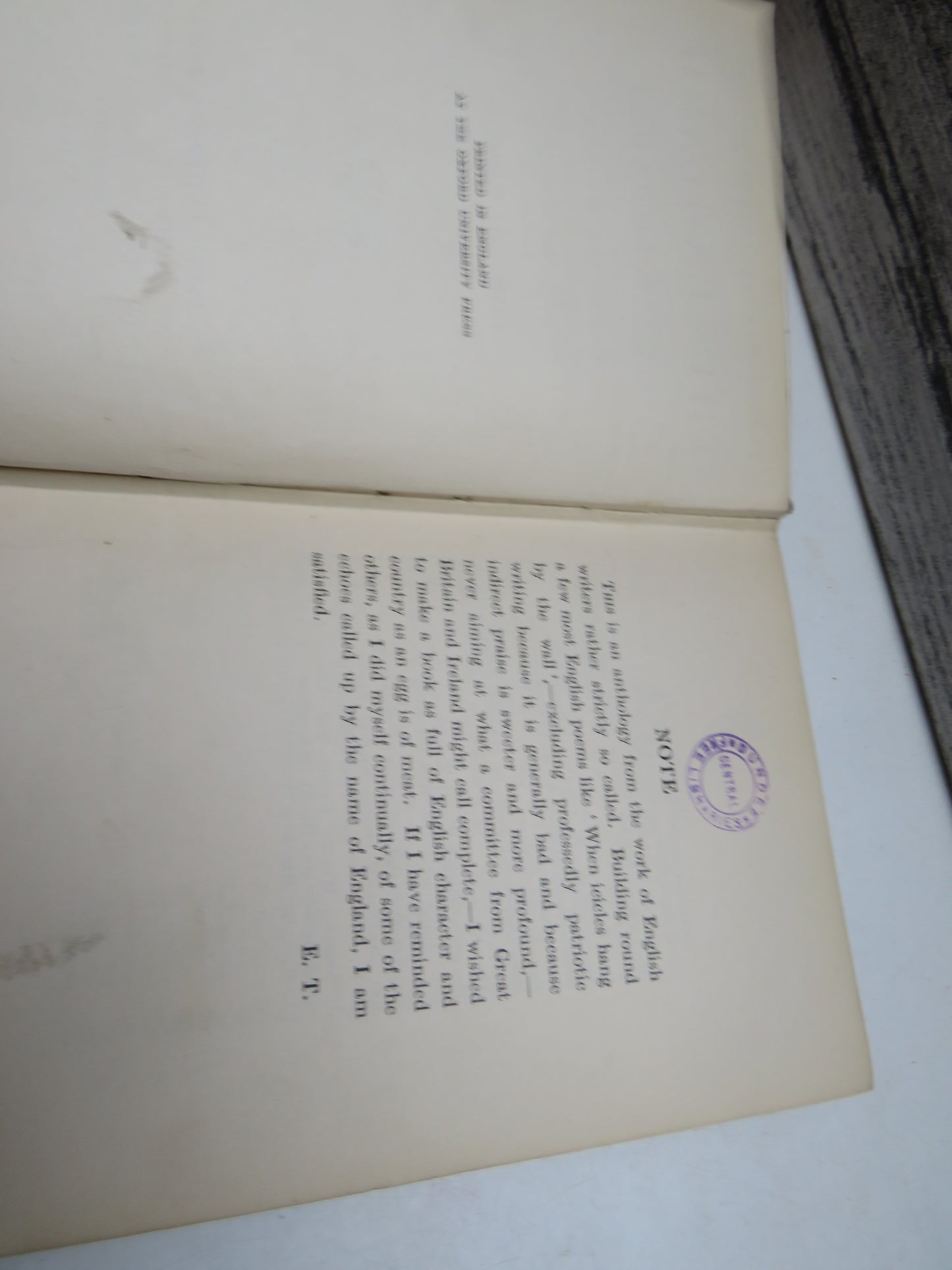This England An Anthology from her Writers compiled by Edward Thomas 1915