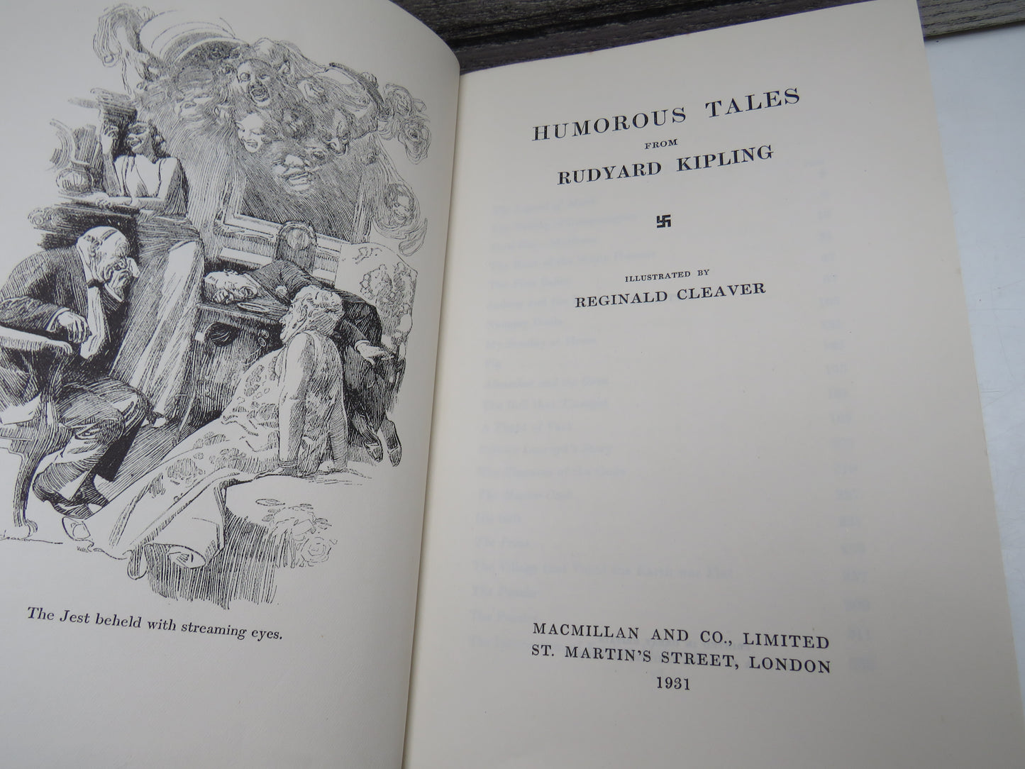Humorous Tales from Rudyard Kipling, Illustrated by Reginald Cleaver, 1931, First Edition