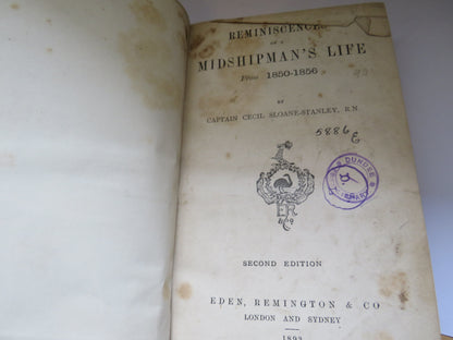 Reminiscences Of A Midshipman's Life From 1850-1856 By Captain Cecil Sloane-Stanley 1893 book image 4