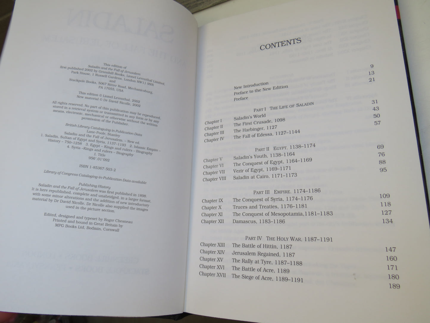 Saladin and the Fall of Jerusalem By Stanley Lane-Poole 2002