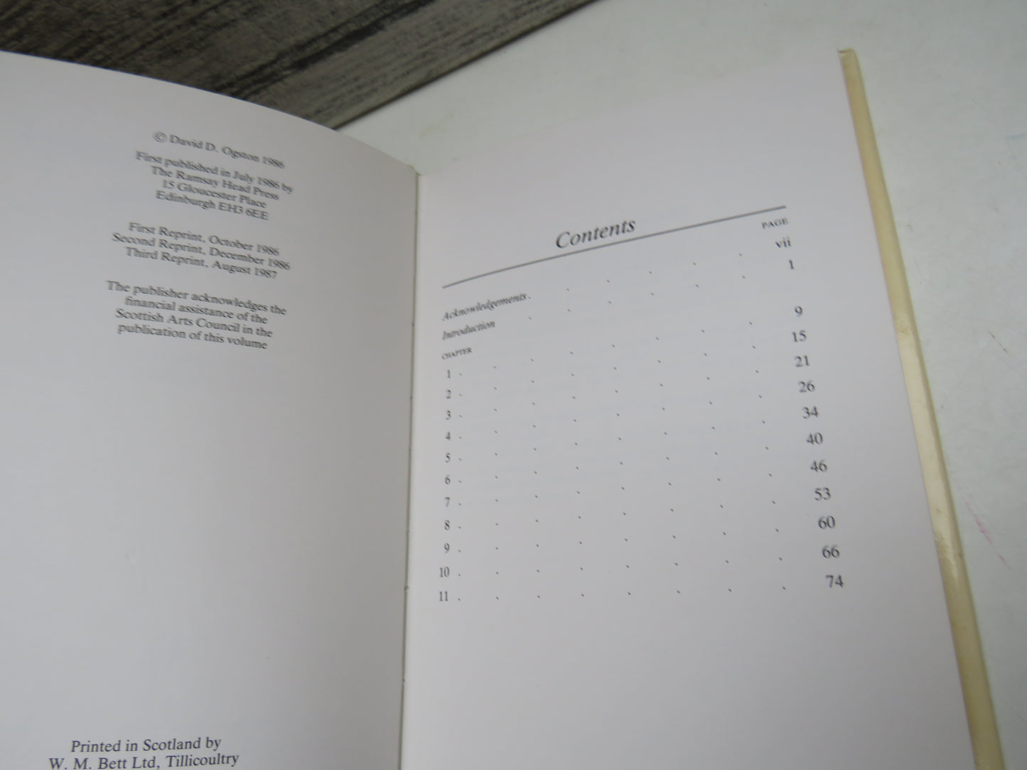 White Stone Country, Growing Up In Buchan by David D. Ogston 1986