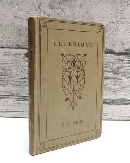 Coleridge Select Poems chosen and edited by S. G. Dunn 1930 book front cover
