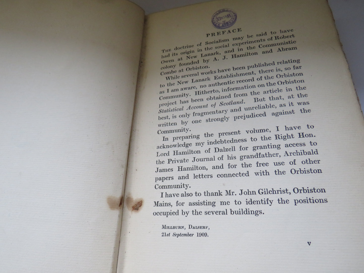 Adventures In Socialism New Lanark Establishment and Orbiston Community By Alex Cullen 1910