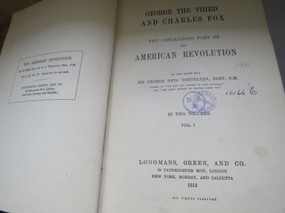 George The Third and Charles Fox The Concluding Part of the American Revolution By Sir George Otto T book image 4