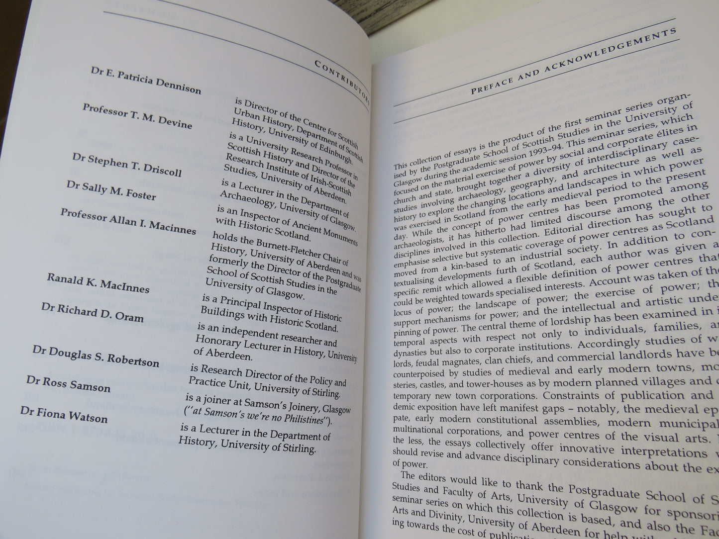 Scottish Power Centres From The Early Middle Ages To The Twentieth Century 1998