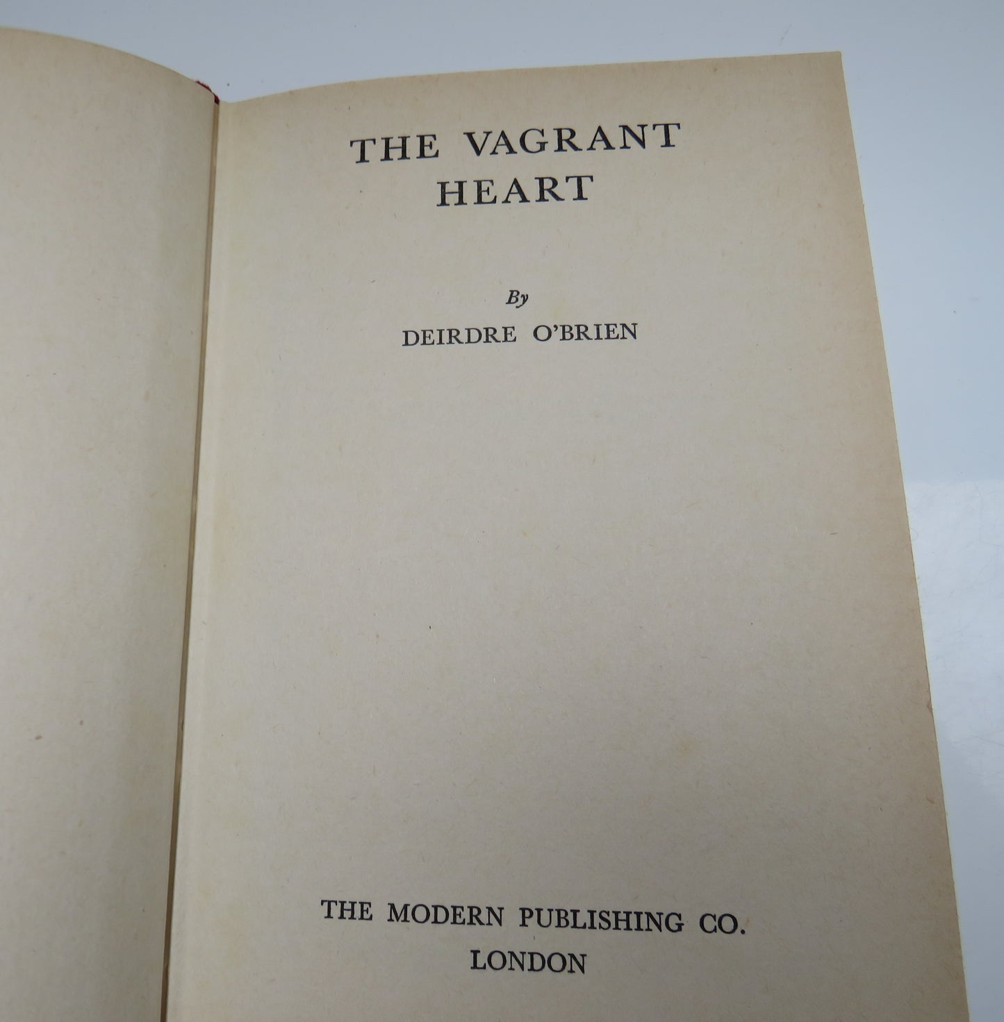 The Vagrant Heart By Deirdre O'Brien