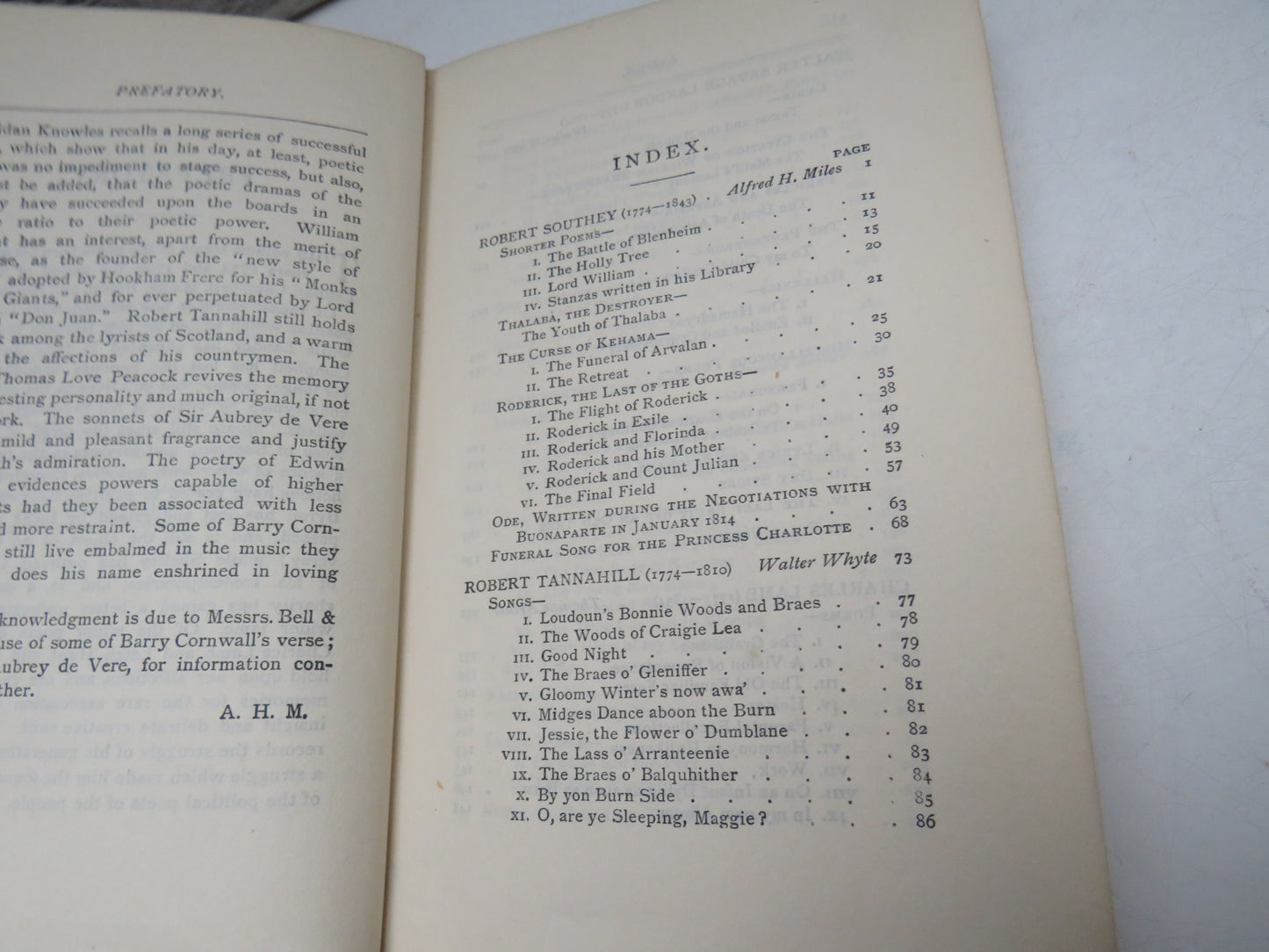 Robert Southey to Percy Bysshe Shelley, edited by Alfred H. Miles 1905