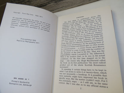 The Albannach By Fionn Mac Colla 1971