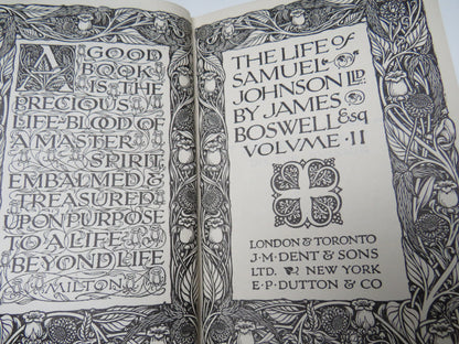 The Life of Samuel Johnson by James Boswell Volumes I and II, 1928 book image 4