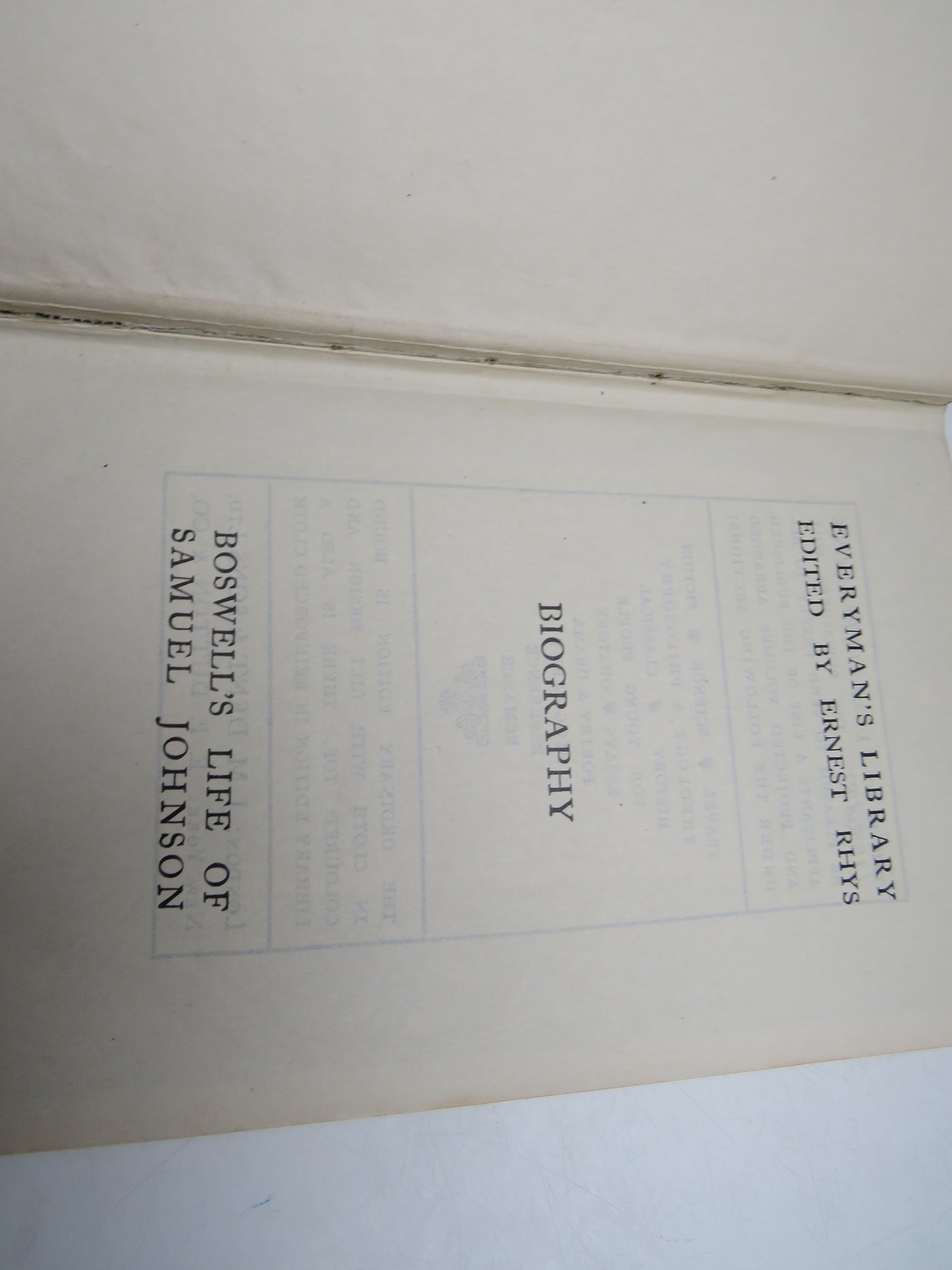 The Life of Samuel Johnson by James Boswell Volumes I and II, 1928