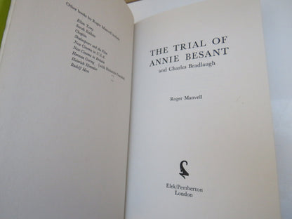 The Trial of Annie Besant and Charles Bradlaugh by Roger Manvell, 1976 book image 3