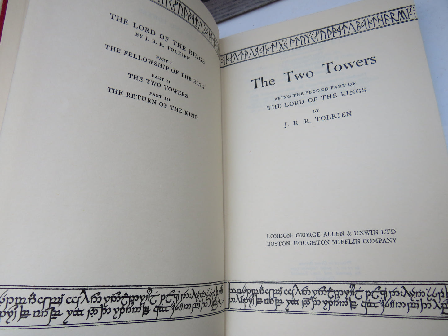 The Lord of the Rings Trilogy First Edition, The Fellowship of the Ring, The Two Towers, The Return of the King, 1959-1961