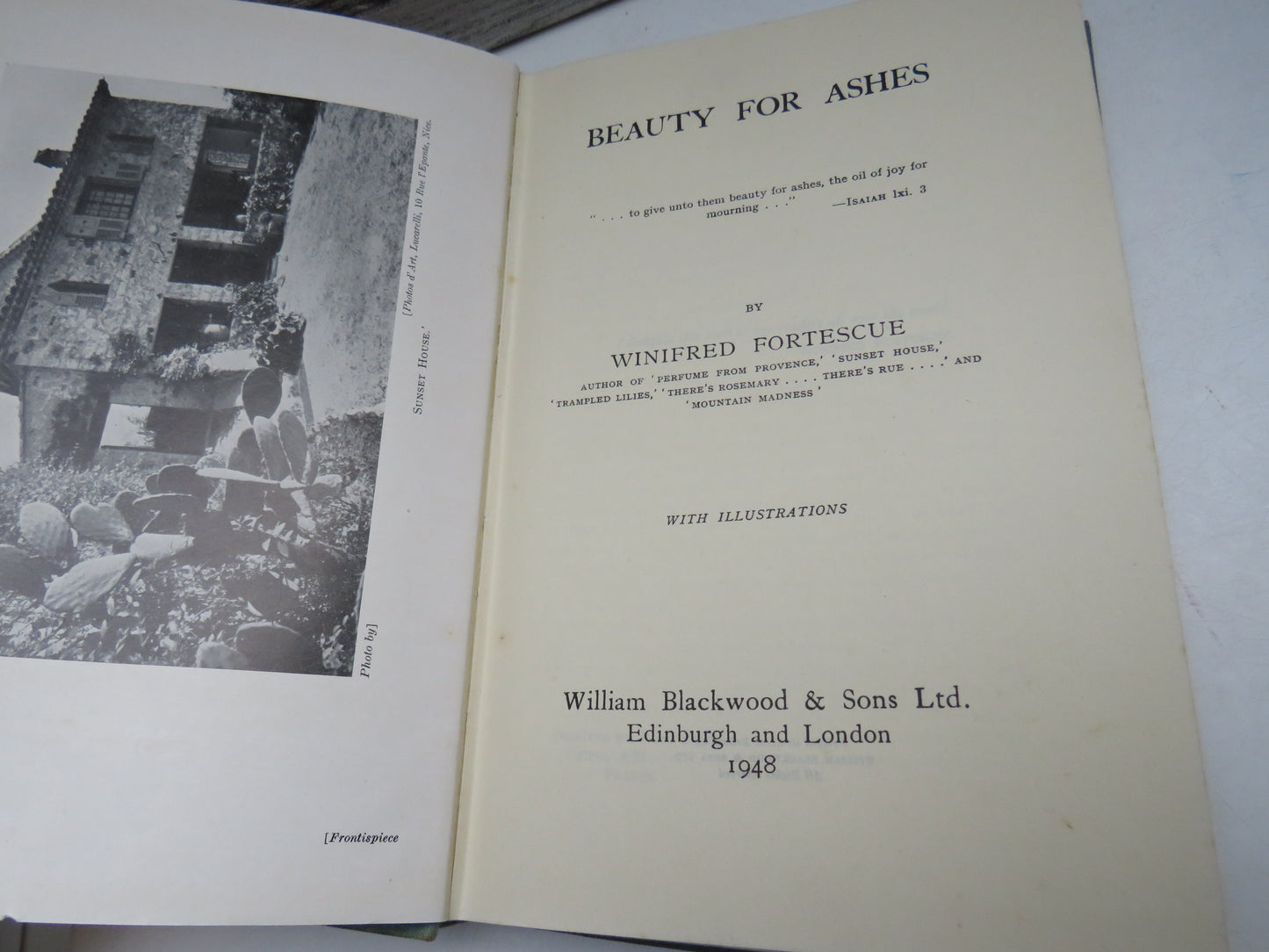 Beauty For Ashes By Winifred Fortescue 1948