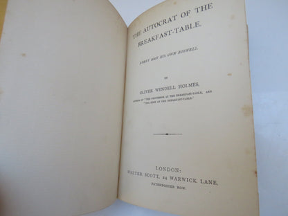 The Autocrat of the Breakfast-Table, Every Man His Own Boswell by Oliver Wendell Holmes book image 4