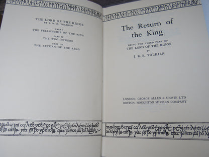 The Lord of the Rings Trilogy First Edition, The Fellowship of the Ring, The Two Towers, The Return  book image 24