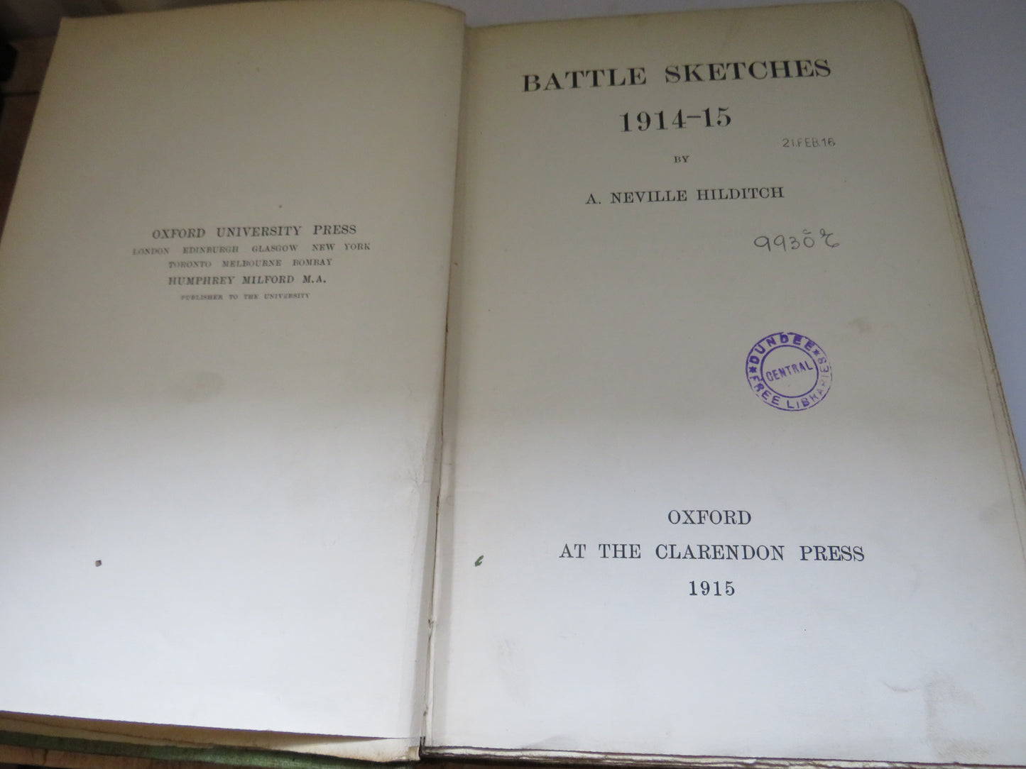 Battle Sketches 1914-1915 By A. Neville Hilditch 1915