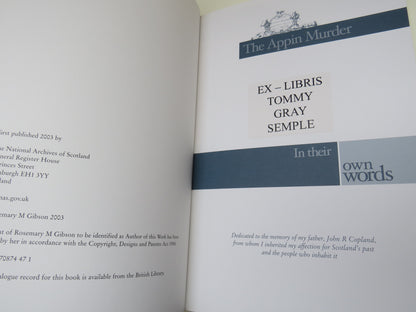 The Appin Murder In Their Own Words, 2003 book image 3
