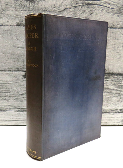 James Cooper, A Memoir by H. J. Wotherspoon, with Illustrations, 1926 book front cover