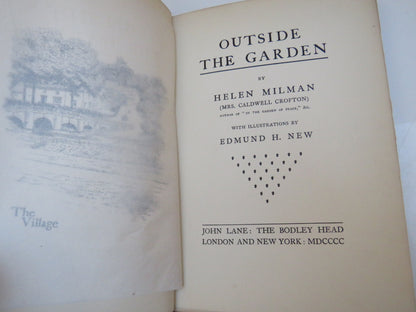 Outside the Garden by Helen Milman, with Illustrations by Edmund H. New, 1900 book image 3