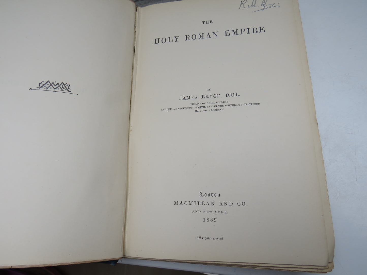 The Holy Roman Empire by James Bryce, 1889