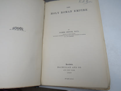 The Holy Roman Empire by James Bryce, 1889 book image 3