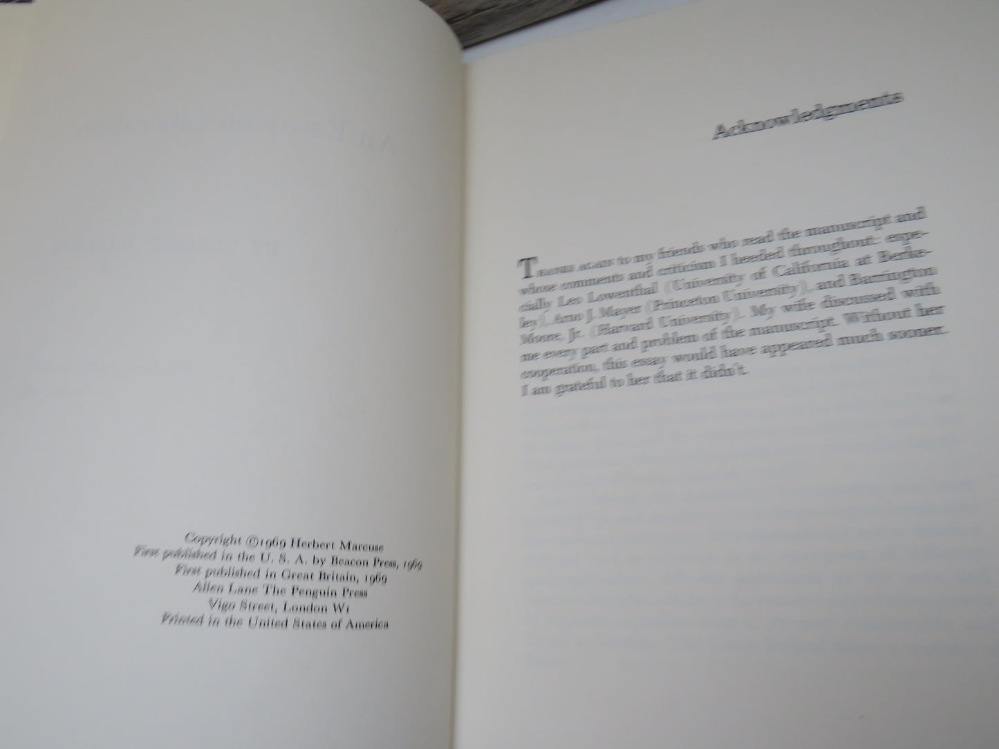 An Essay On Liberation By Herbert Marcuse 1969