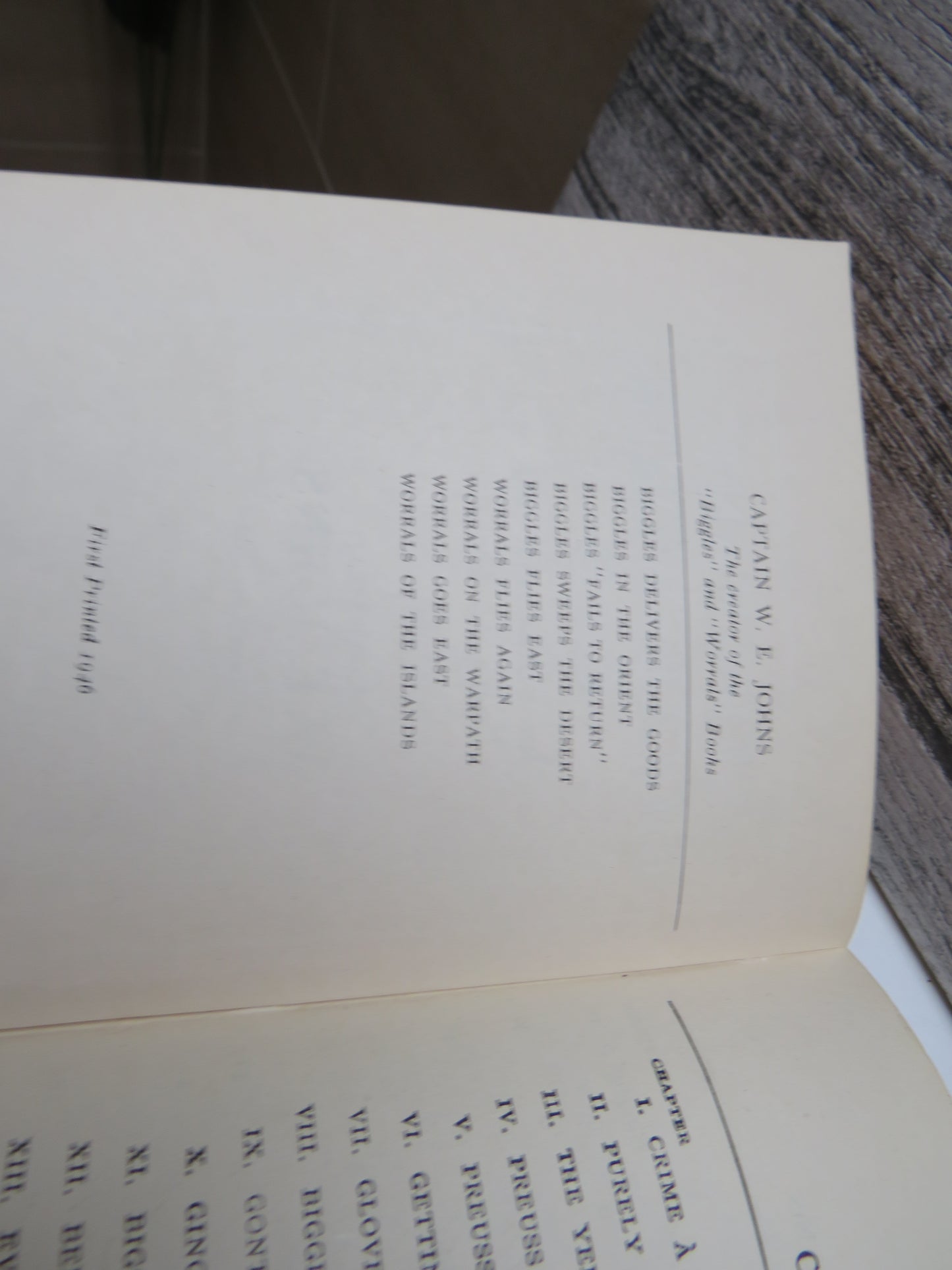 Sergeant Bigglesworth C.I.D The First Post War Biggles Story By Captain W. E. Johns 1946