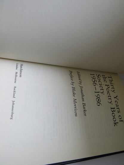 Thirty Years of the Poetry Book Society 1956-1986 Edited by Jonathan Barker 2012 book image 3
