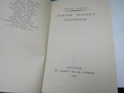 Parson Austen's Daughter By Helen Ashton 1949
