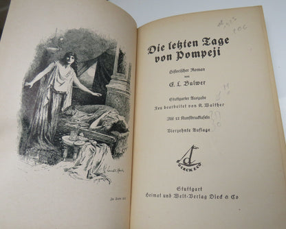 Antique Book, Die Letzten Tage Von Pompeji / The Last Days Of Pompeii By Sir Edward Bulwer Lytton 19 book image 3