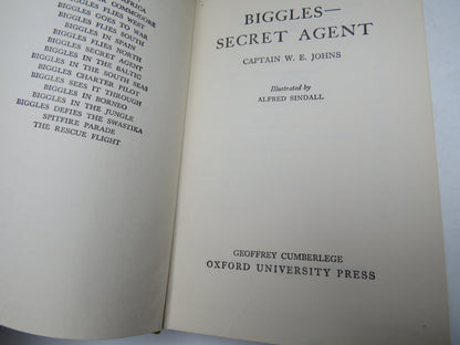 Biggles Secret Agent By Captain W.E. Johns 1950