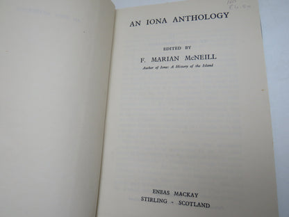 An Iona Anthology Edited By F. Marian McNeill 1947