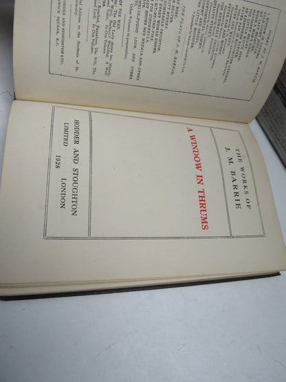 A Window In Thrums, The Works of J. M. Barrie, 1928 book image 3