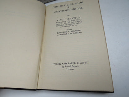 The Official Book of Contract Bridge by Ely Culbertson 1942 book image 3