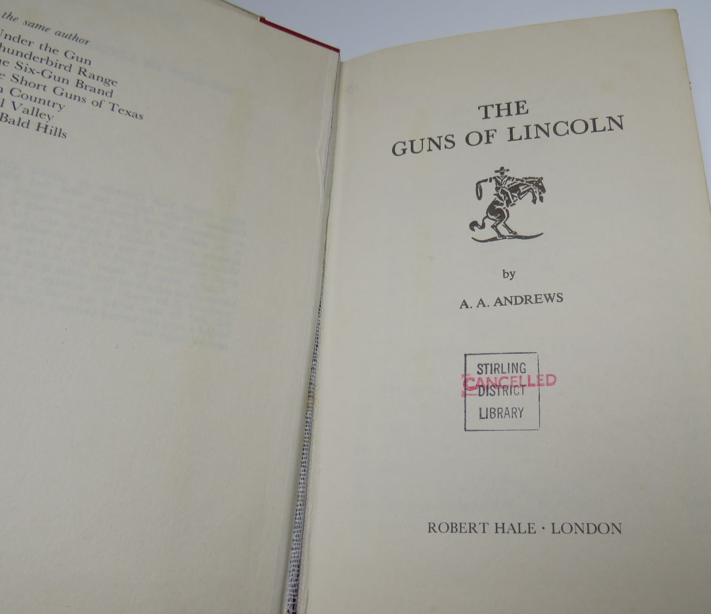 The Guns Of Lincoln By A.A. Andrews 1982