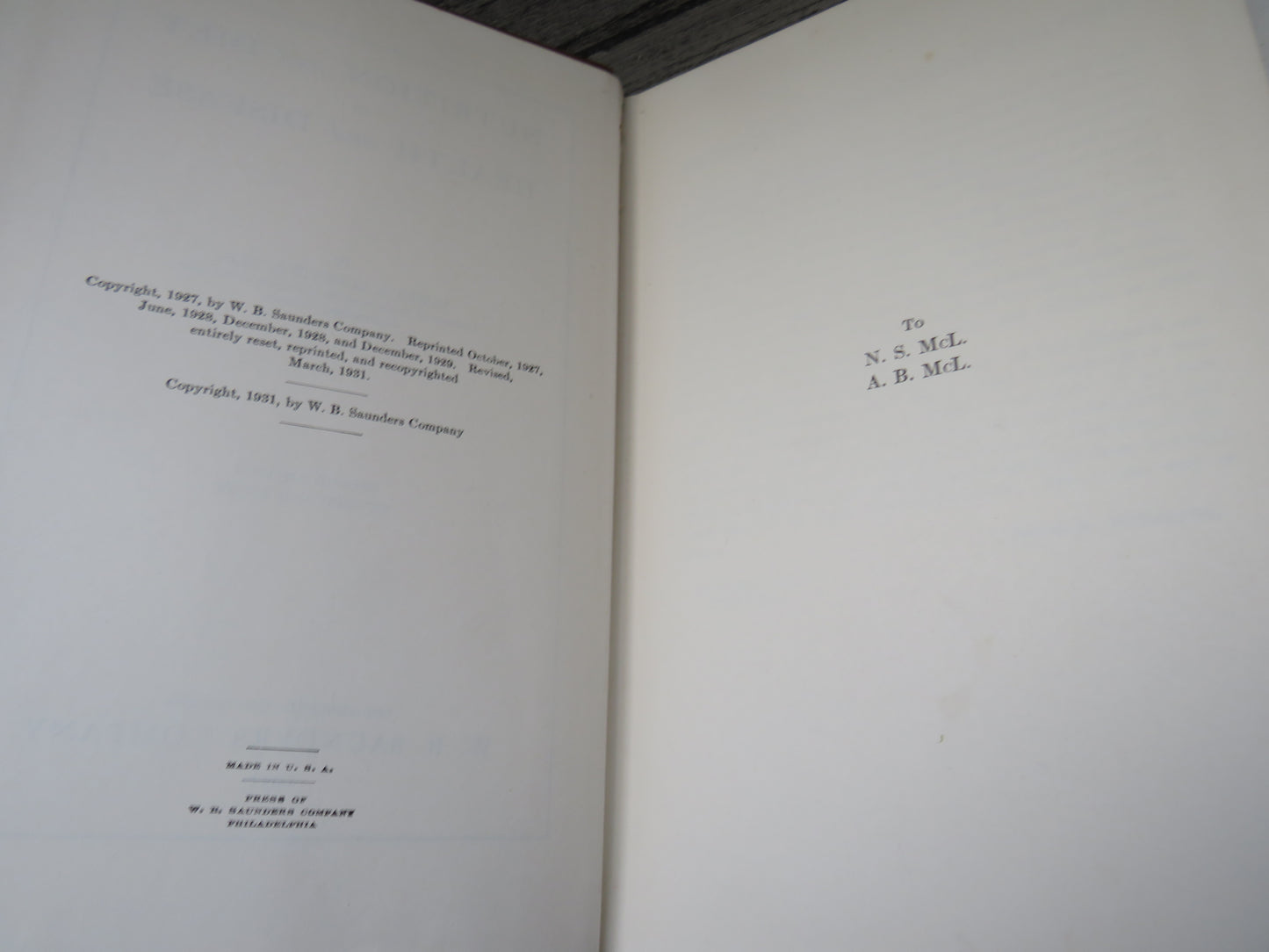 Nutrition and Diet In Health and Disease By James S. McLester 1931