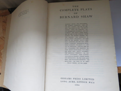 The Complete Plays Of Bernard Shaw 1934, Antique Book book image 5