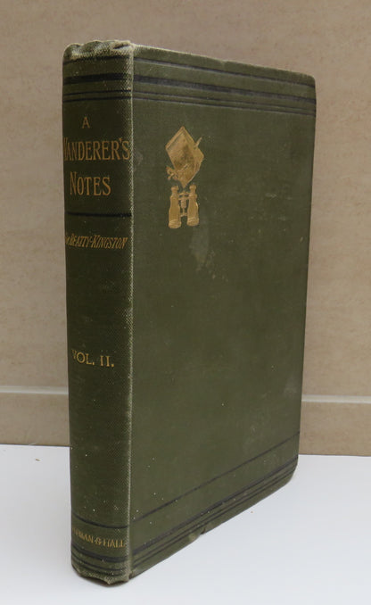 A Wanderer's Notes By W.Beatty-Kingston Vol II 1888 book image 2
