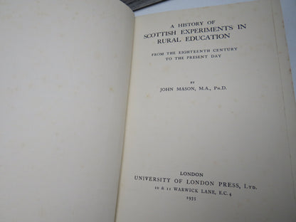 A History of Scottish Experiments In Rural Education From The Eighteenth Century To The Present Day  book image 4