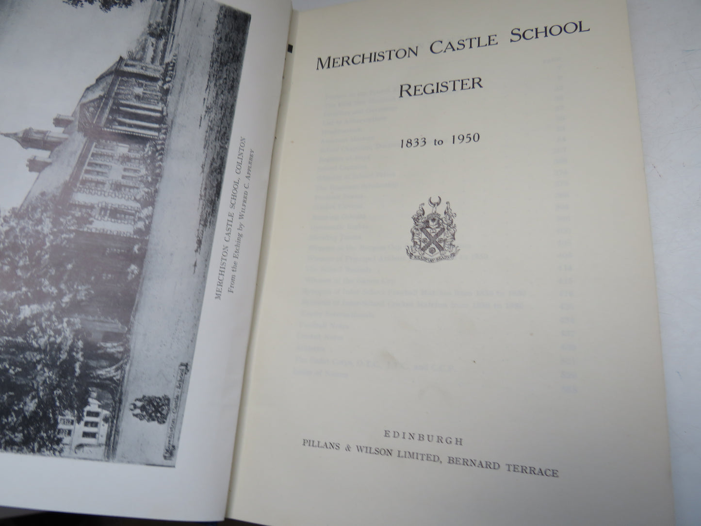 Merchiston Castle School Register 1833 to 1950