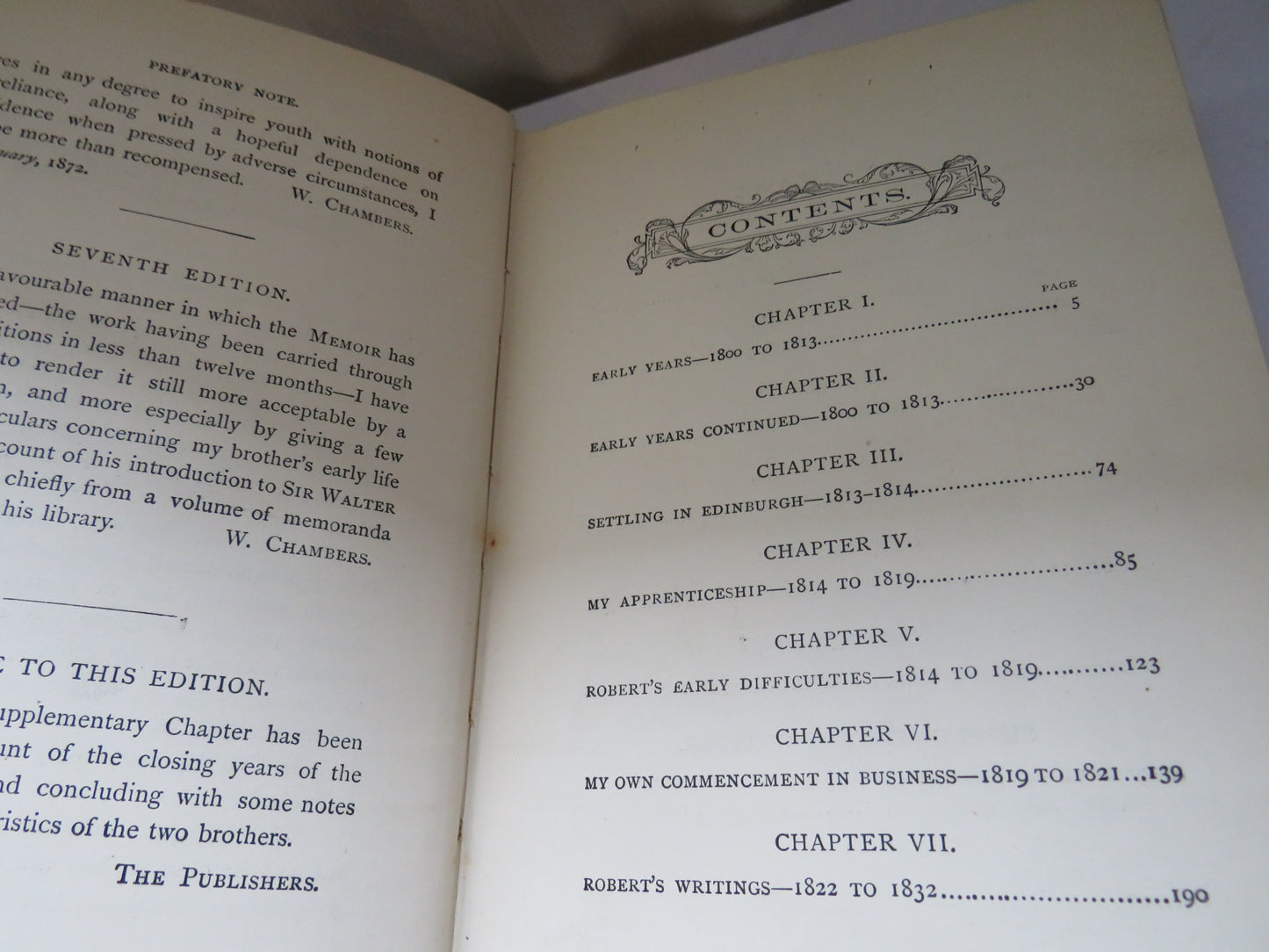 Memoir Of William and Robert Chambers By William Chambers